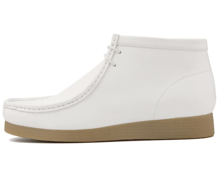 Amali Jason2 mens white chukka boots side