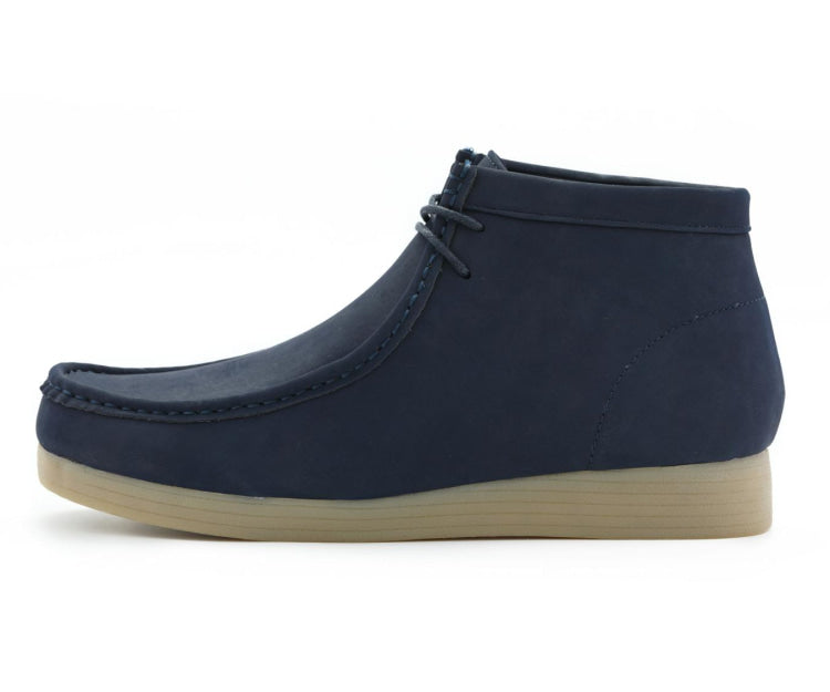 Amali Jason2 navy chukka boots side