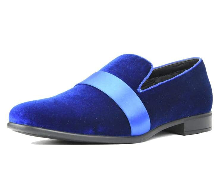 Amali Knight blue smoking slippers main