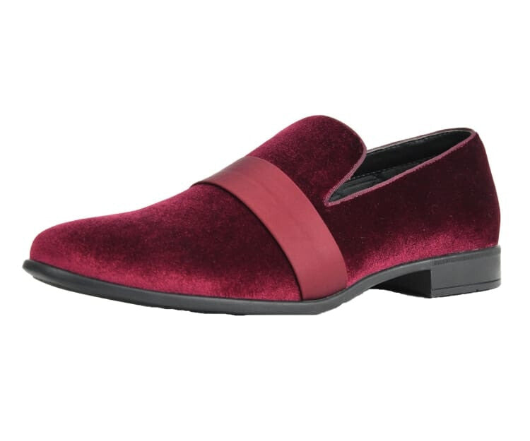 Amali Knight burgundy smoking slippers main