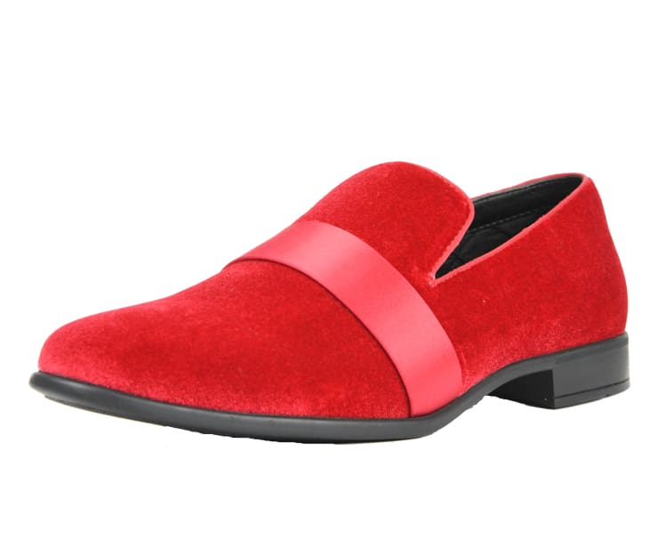 Amali Knight red smoking slippers main