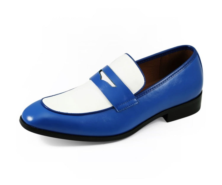 Amali Levi royal blue penny loafers main