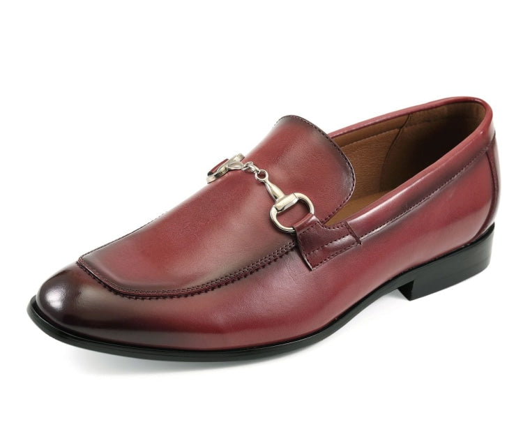 Amali Marco mens burgundy loafers main