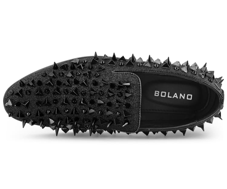 
                      
                        Amali Mesa black spiked loafers top
                      
                    