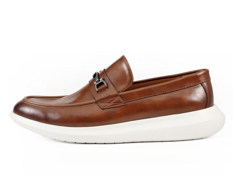 Amali Milo cognac loafers side