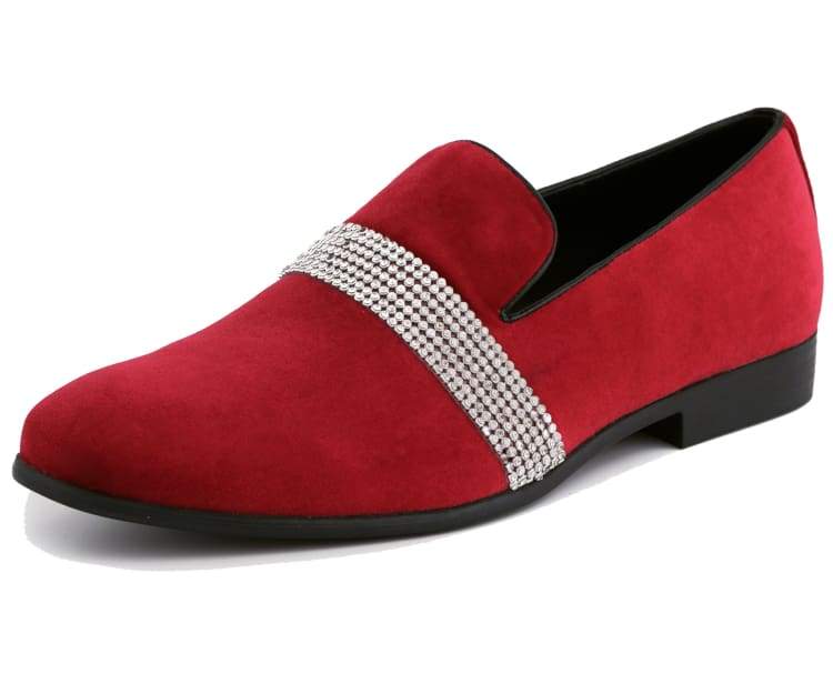 Amali Monarch red smoking slippers main