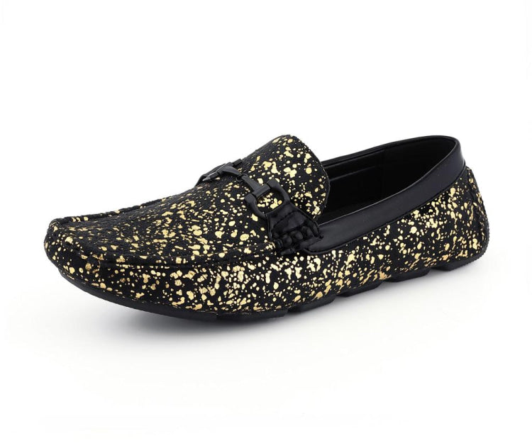 Amali Monty gold driving loafers main