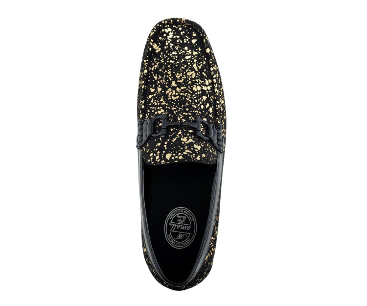 
                      
                        Amali Monty gold driving loafers top
                      
                    