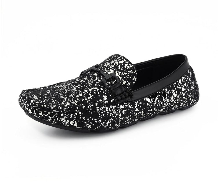 Amali Monty silver driving loafers main