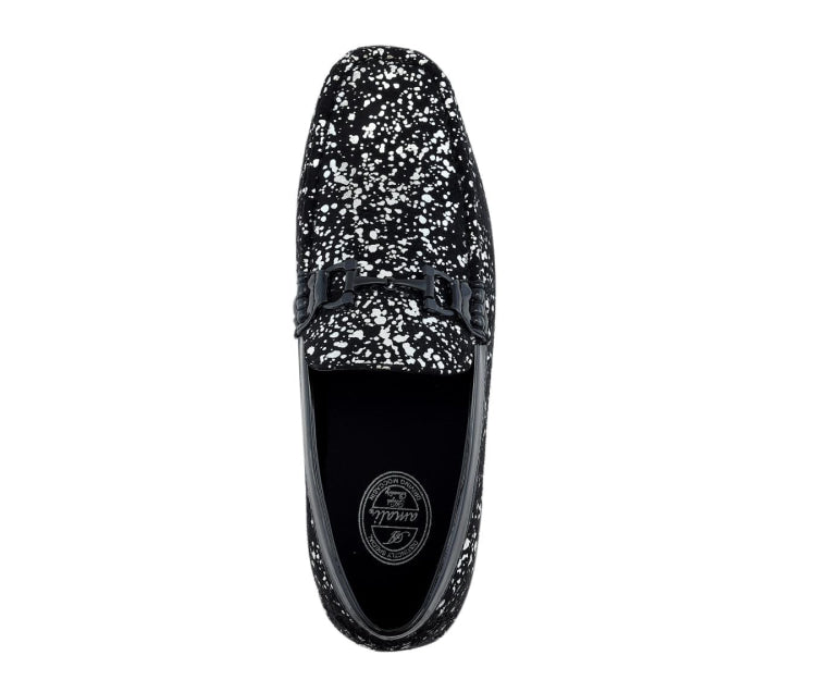 
                      
                        Amali Monty silver driving loafers top
                      
                    