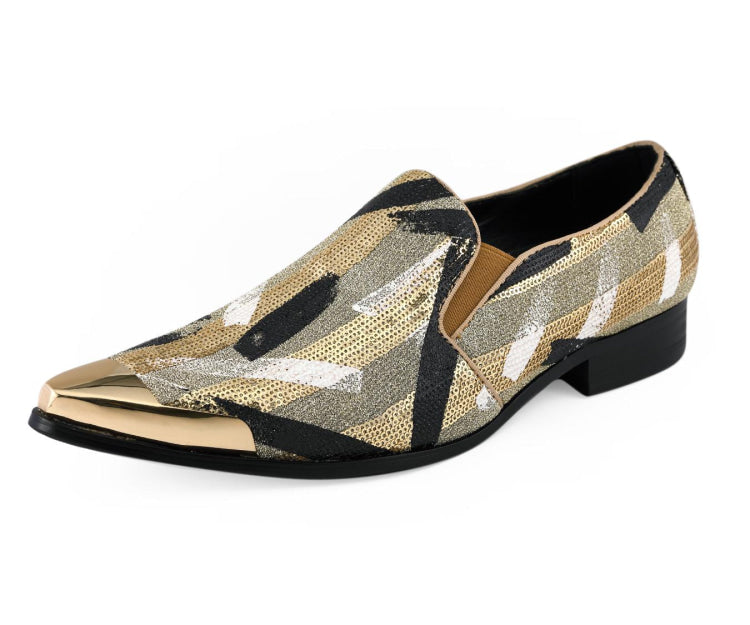 Amali Nelson gold dress shoes main