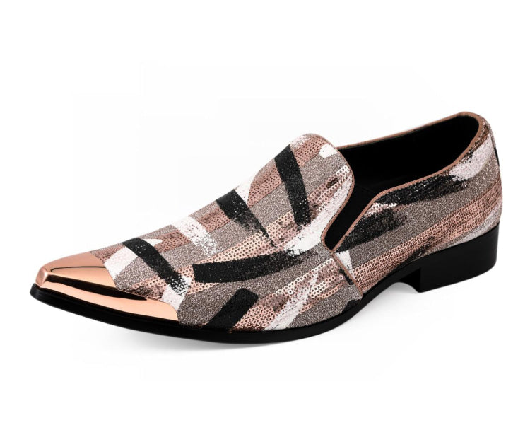 Amali Nelson rose gold dress shoes main