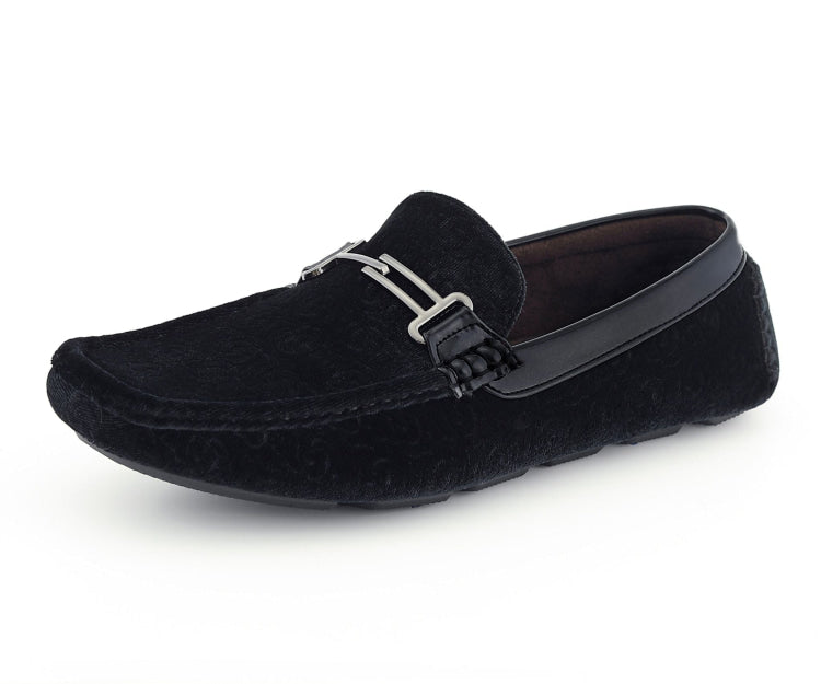 
                      
                        Amali Roberto black velvet loafers main
                      
                    