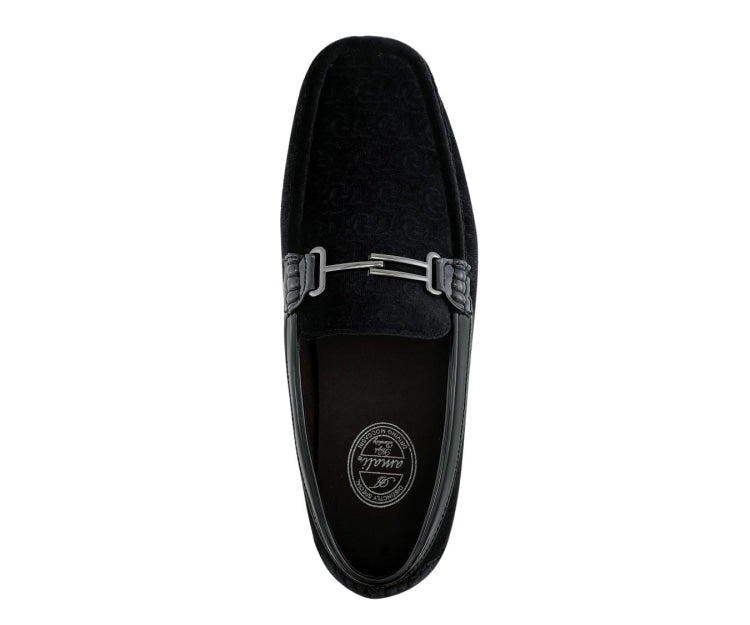 
                      
                        Amali Roberto black velvet loafers top
                      
                    