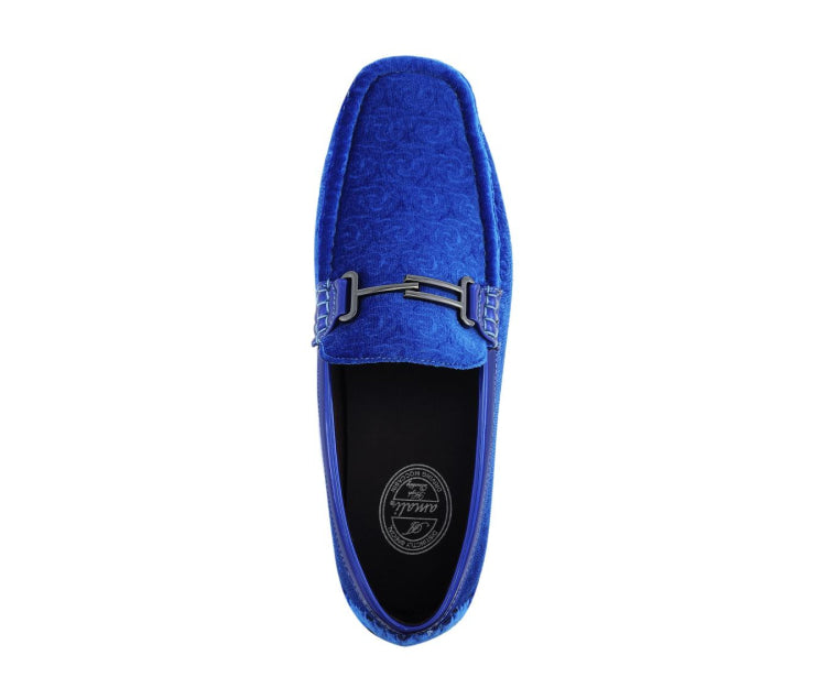 
                      
                        Amali Roberto blue velvet loafers top
                      
                    