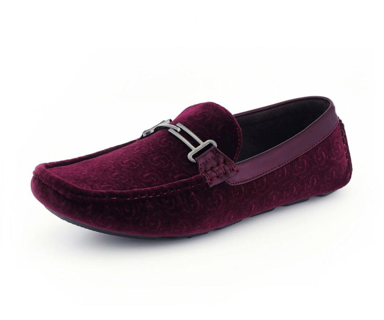 
                      
                        Amali Roberto burgundy velvet loafers main
                      
                    