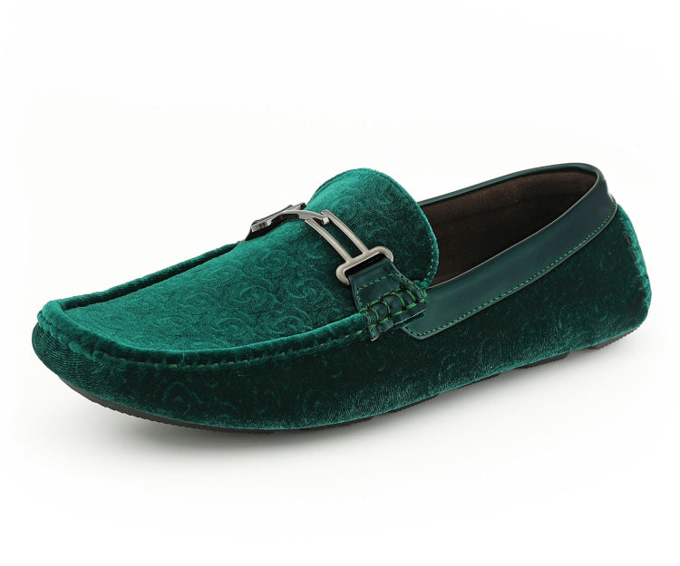 Amali Roberto green velvet loafers main