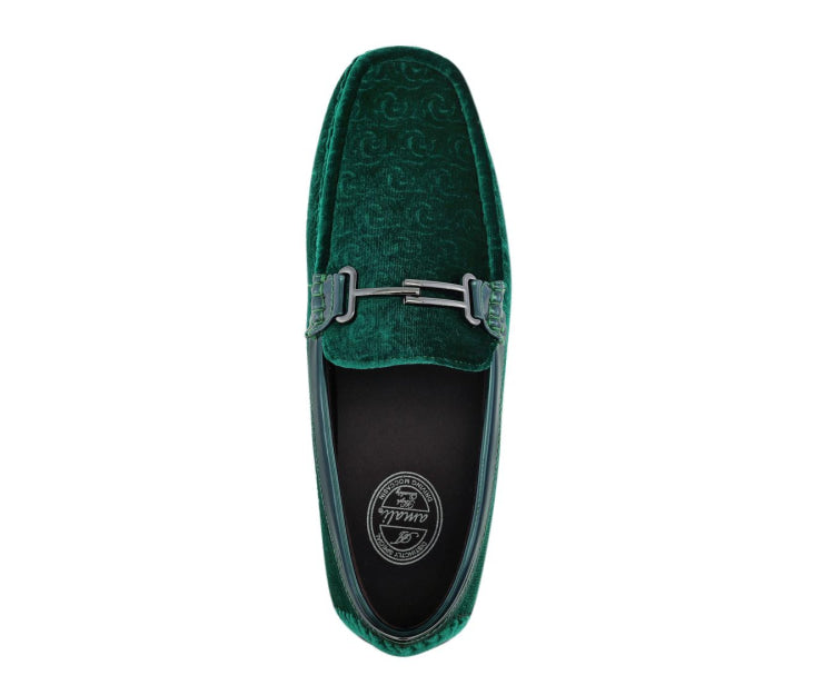 
                      
                        Amali Roberto green velvet loafers top
                      
                    