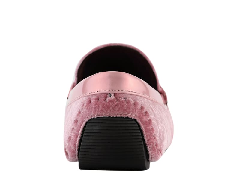 
                      
                        Amali Roberto pink velvet loafers back
                      
                    