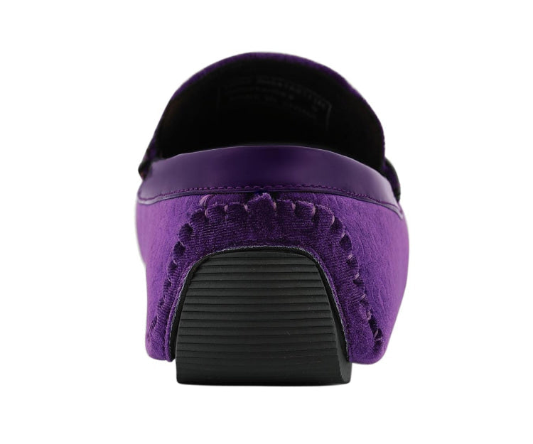 
                      
                        Amali Roberto purple velvet loafers back
                      
                    