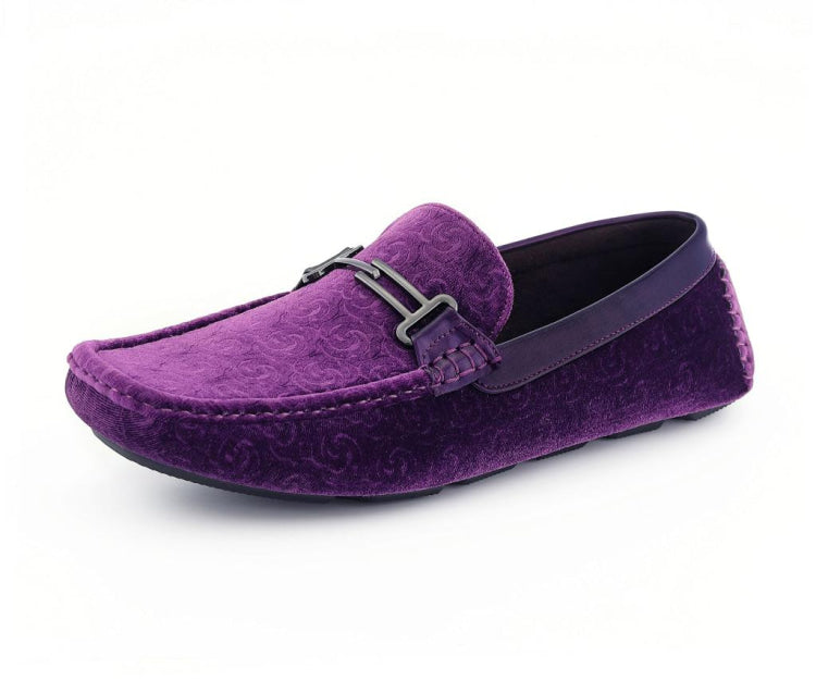 
                      
                        Amali Roberto purple velvet loafers main
                      
                    