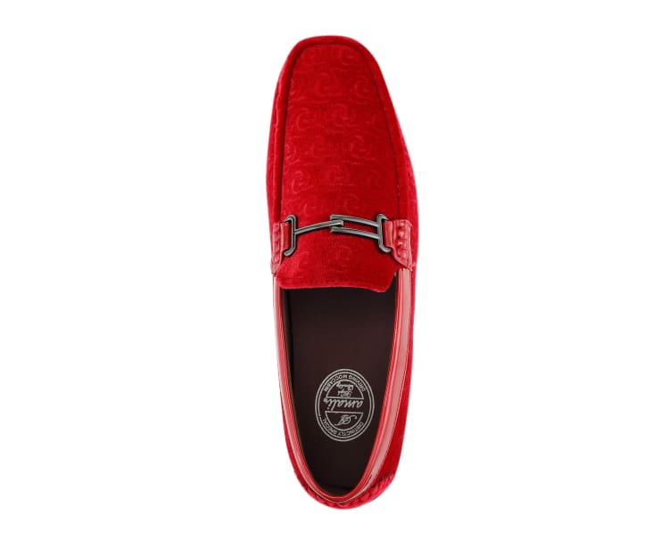 
                      
                        Amali Roberto red velvet loafers top
                      
                    