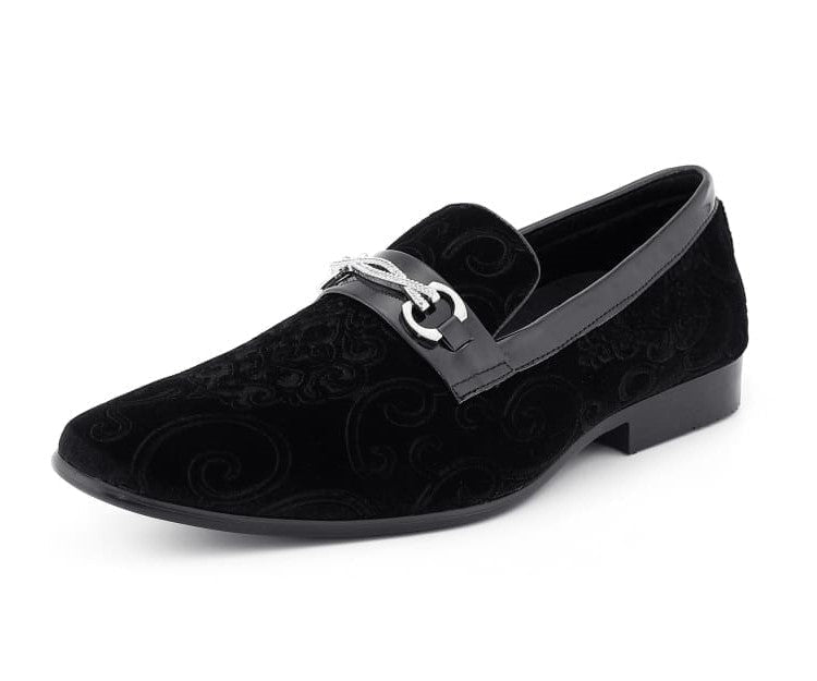 Amali Throne black paisley loafers main