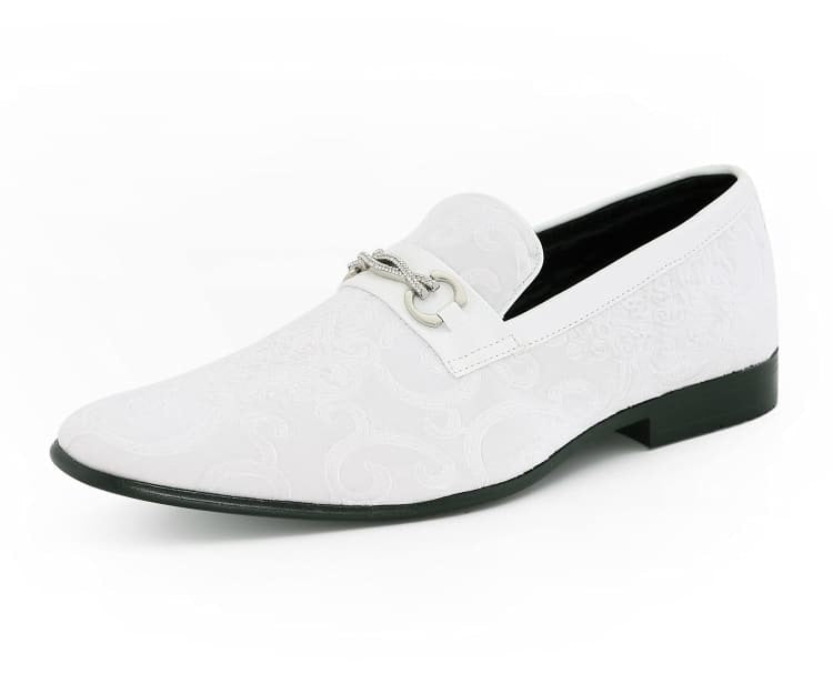 Amali Throne white paisley loafers main