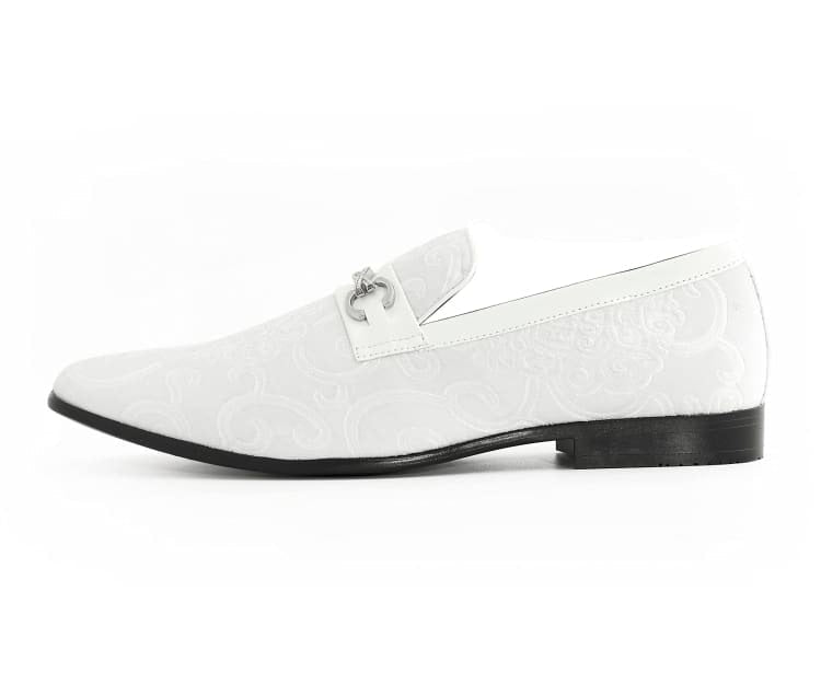 Amali Throne white paisley loafers side