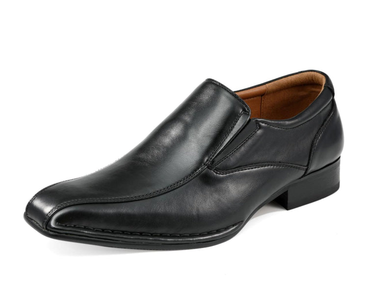 Amali Victor black square toe loafers main