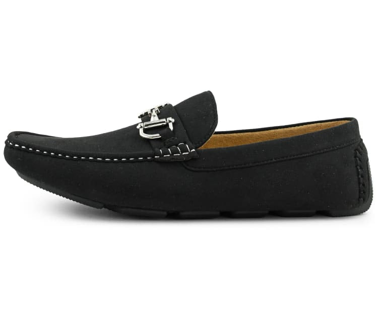 
                      
                        Amali Walken black driving loafers side
                      
                    