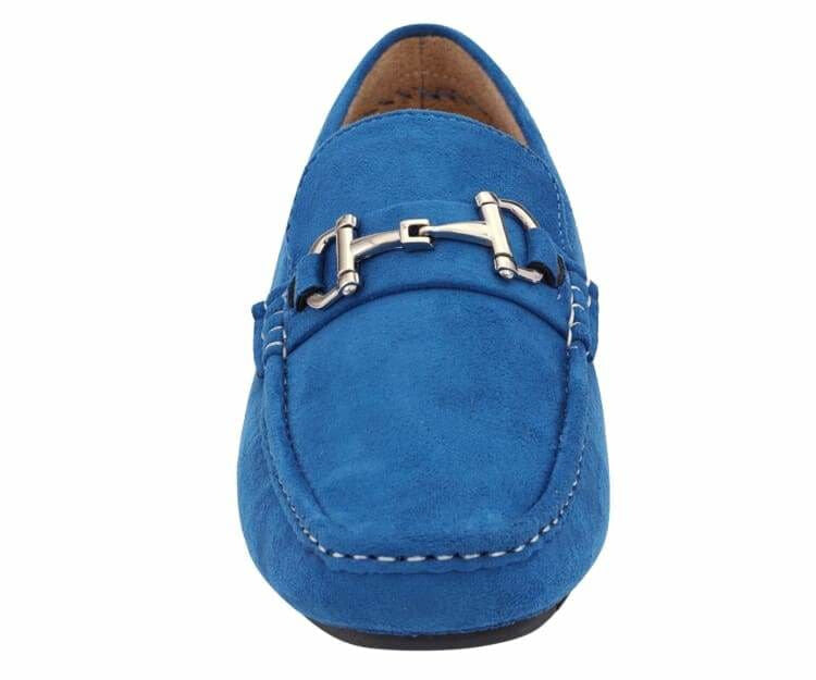 
                      
                        Amali Walken blue driving loafers front
                      
                    