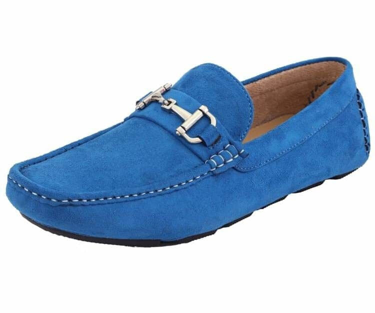 Amali Walken blue driving loafers main