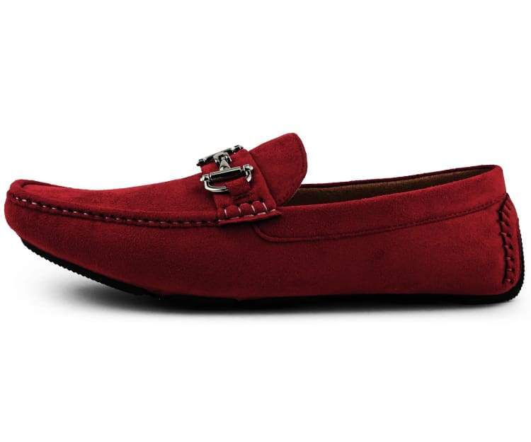 
                      
                        Amali Walken burgundy suede loafers side
                      
                    