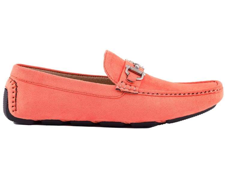 Amali Walken coral loafers side