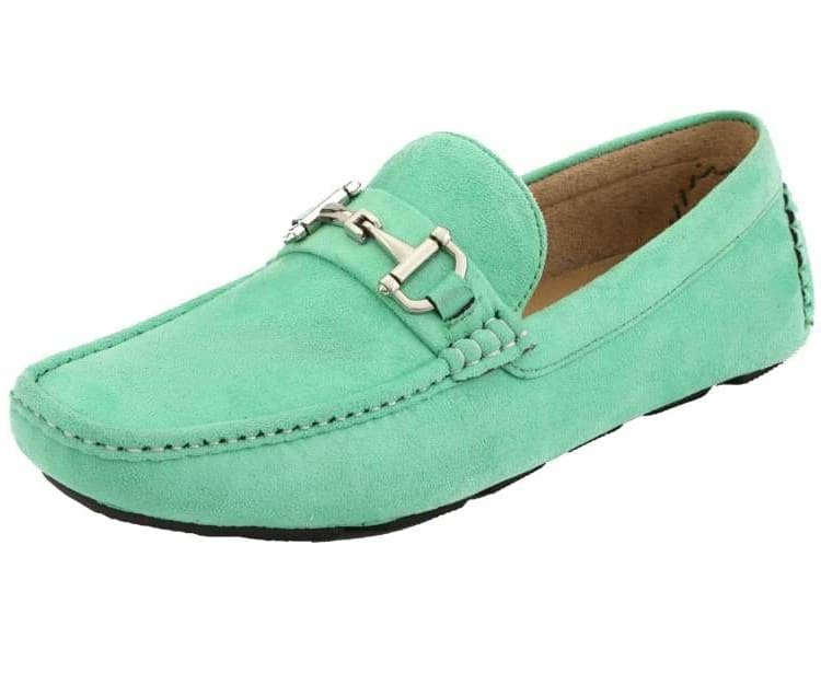 Amali Walken mint green loafers main