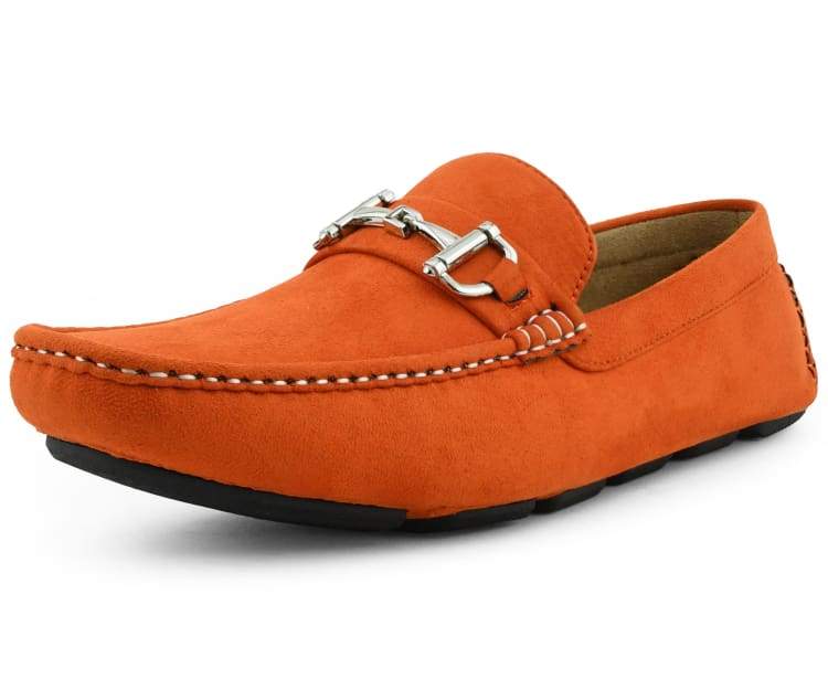 Amali Walken orange driving loafers main