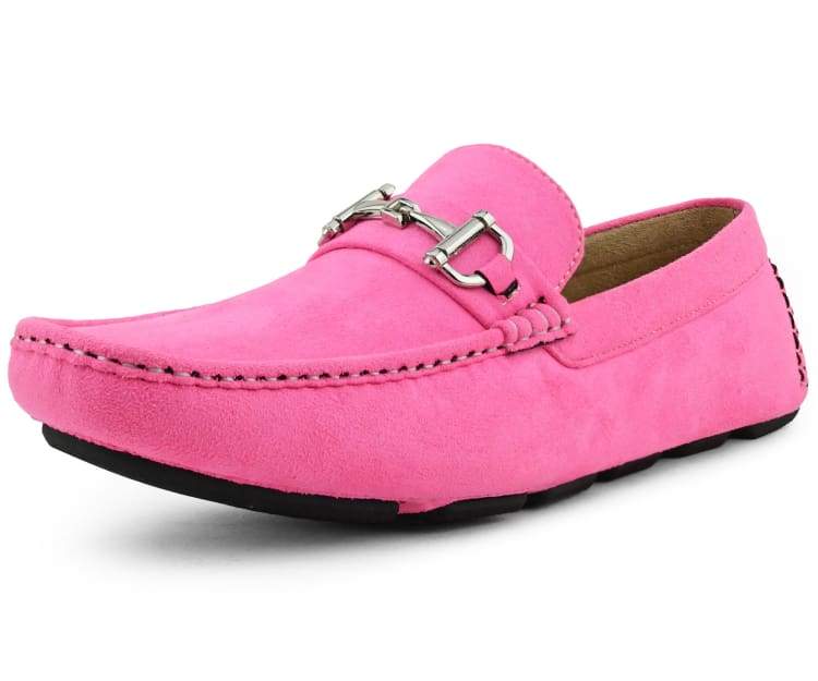 Amali Walken pink driving loafers main