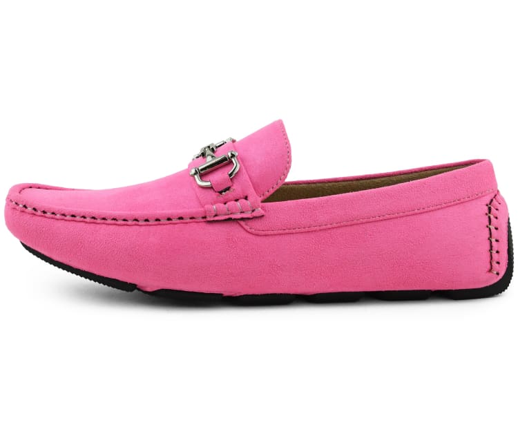 
                      
                        Amali Walken pink driving loafers side
                      
                    