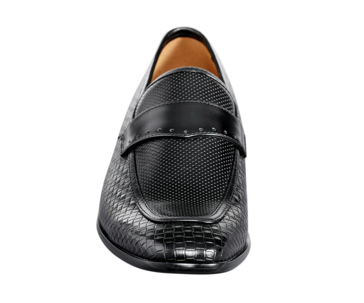 
                      
                        Amali Wren black woven loafers front
                      
                    