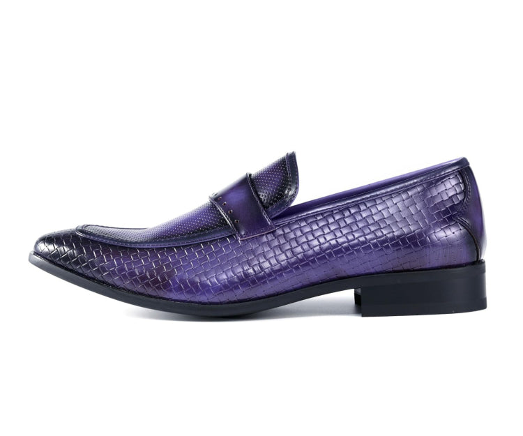 Amali Wren dark purple loafers side