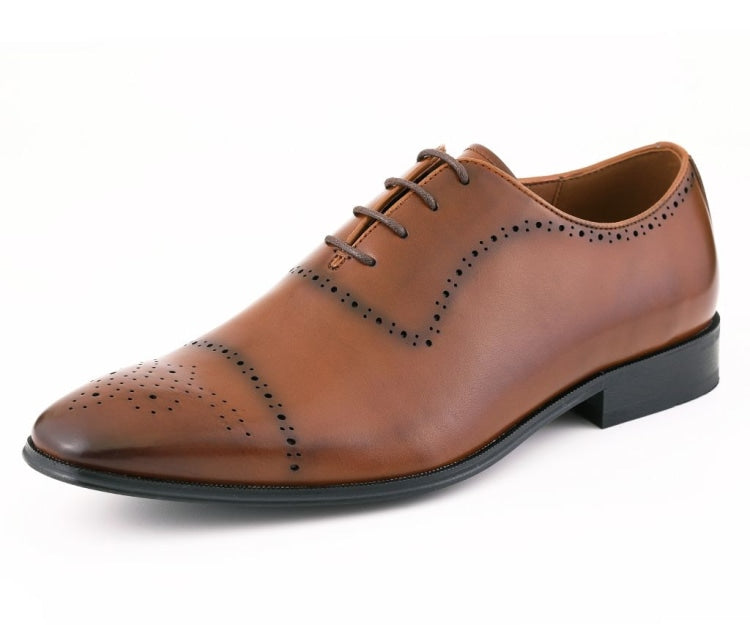 Amali Wyatt cognac cap toe oxfords main