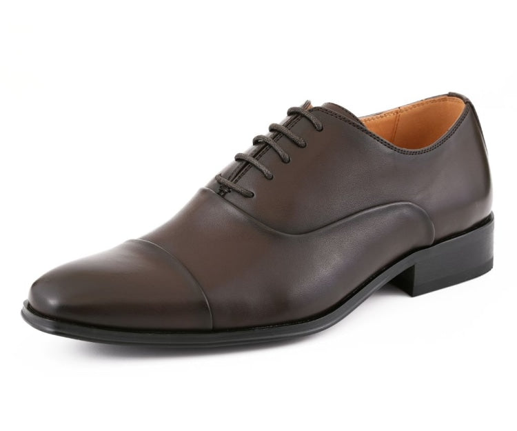 Amali Zyon brown cap toe oxford​ main