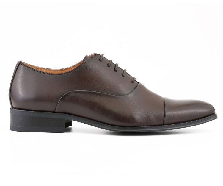 Amali Zyon brown cap toe oxford​ side