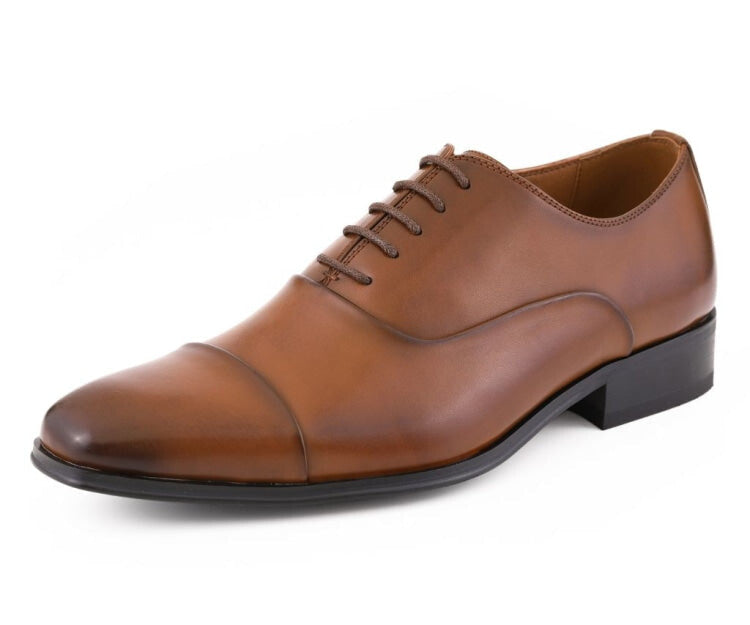 Amali Zyon cognac cap toe oxford main