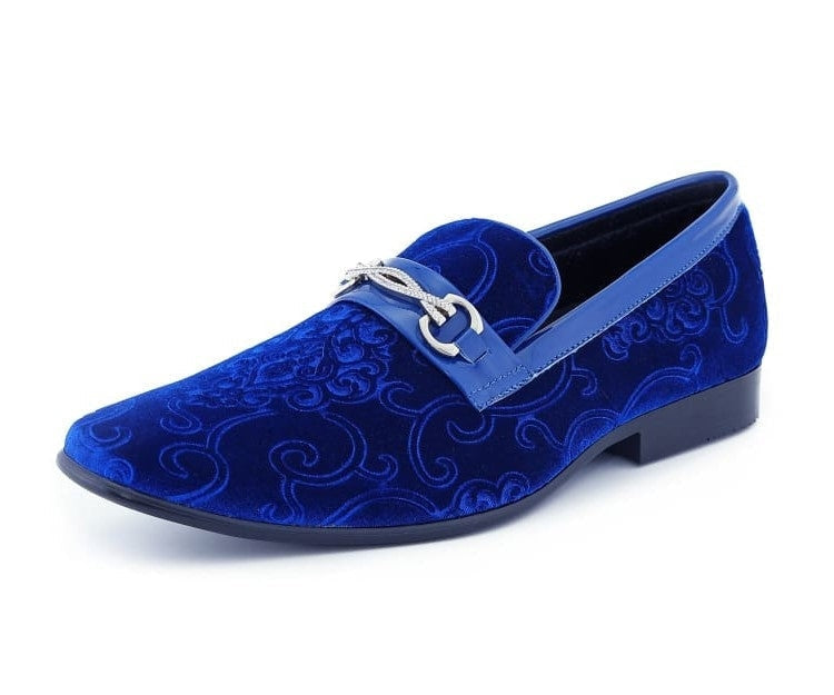 Throne Royal Blue Paisley Loafers