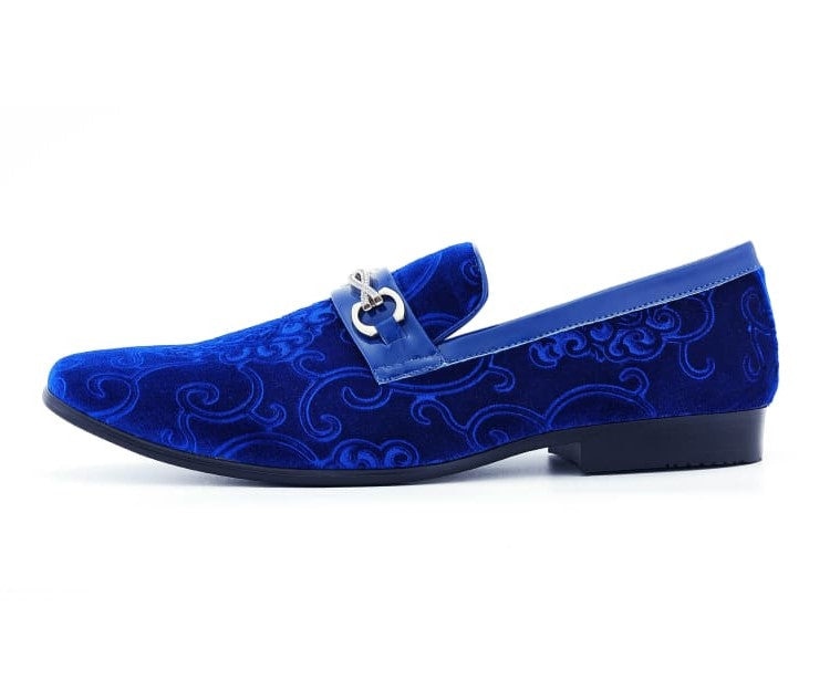 Throne Royal Blue Paisley Loafers